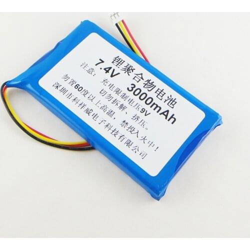 Portable DVD EVD polymer lithium battery 705085 3000mAh 7.4V Rechargeable Li-ion Cell