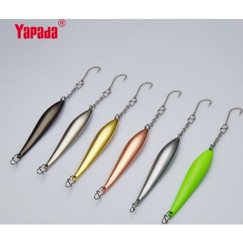 YAPADA Ice Fishing 515 Caterpillar 10g 64mm Single Hook Multicolor Metal Jigging Spoon Fishing Lures