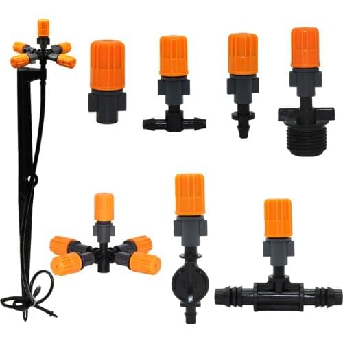 6mm Atomizing Nozzle Garden Watering Sprayer 4/7 mm 8/11 mm 1/2 Inch 50cm Bracket Connector Drip Irrigation System Accessories
