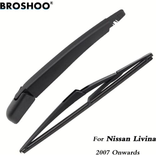 BROSHOO Car Rear Wiper Blades Back Windscreen Wiper Arm For Nissan Livina Hatchback (2007-) 305mm,Windshield Auto Styling