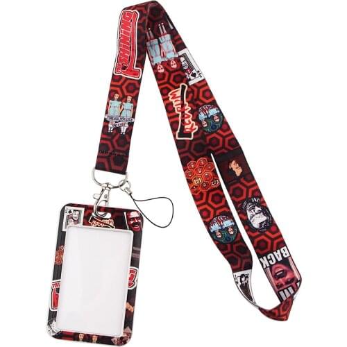 JF447 Horror Movies Lanyard Credit Card Name ID Holder Bag Student Women Travel Bank Bus Business Card Cover Badge Holder