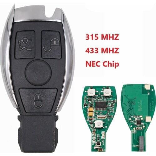 3 Buttons Smart Remote Key Keyless Fob For Mercedes Benz after 2000+ NEC&BGA replace NEC Chip 315mhz/433mhz
