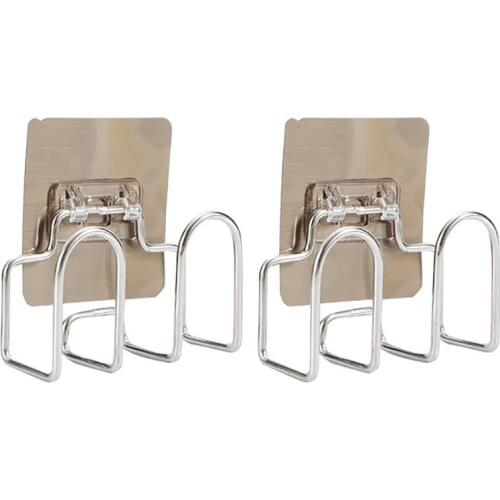 Kitchen Stainless Steel Sponge Rack Rustproof Adhesive Sponge Hanger Scrubber Holder Drain Drying Rack Self Adhesive Sink Shelf