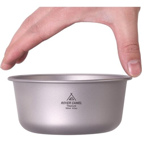 Titanium Bowls Outdoor Camping Picnic Tableware Ultralight Portable Camping Bowl