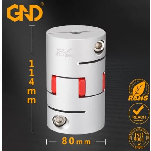 Three-jaw D80 L114 coupler aluminum plum flexible shaft BW coupling motor connector solid rubber pad 6 / 6.35 / 8/10 /mm