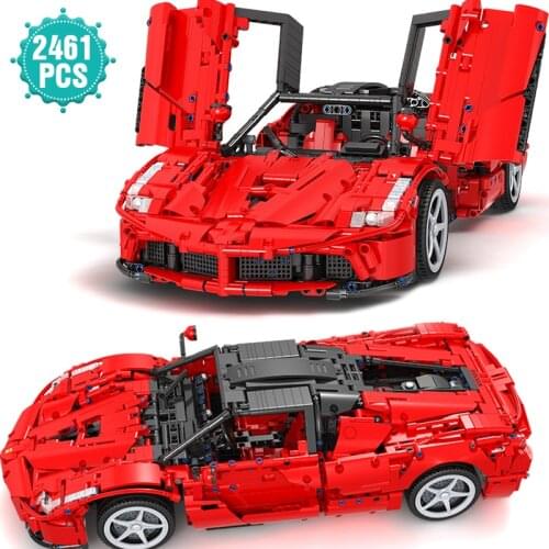 High-tech Ideas Expert Famous Sports Car Building Blocks Speed Racing Vehicle Model Bricks Toys Birthday Gift For Children