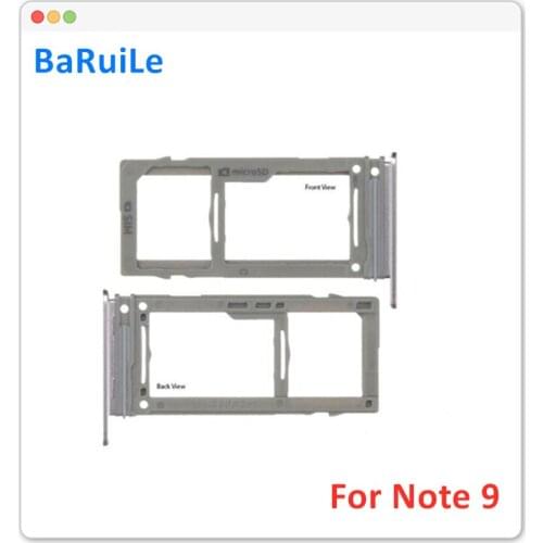 BaRuiLe 10pcs Sim Card Reader Holder Replacement parts For Samsung Galaxy Note 9 Dual & Single Sim Card Tray Holder Slot