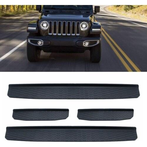 Car Door Sill Guard Plate Threshold Protector Running Entry Board Pedal Cover For Jeep Wrangler JL 2018 2019 Accessories