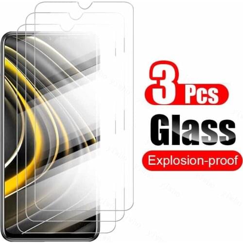 3pcs screen protector For Xiaomi Poco m3 pocom3 m3pro x3 f3 front tempered glass for poco pocophone poko m x f 3 pro safety film