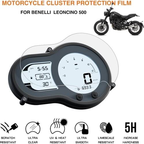 Motorcycle Instrument Speedometer Cluster Scratch Protection Film For Benelli LEONCINO 500 Leoncino500