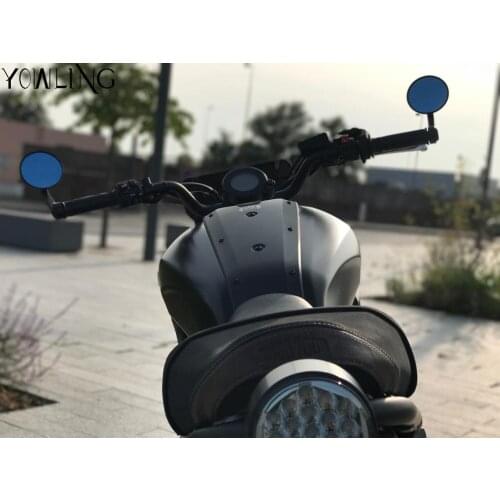 1Pair 7/8" Motorcycle Mirrors Round Bar End Rear Mirrors Motorcycle Motorbike Scooters Rearview Mirror Side Mirrors Cafe Racer