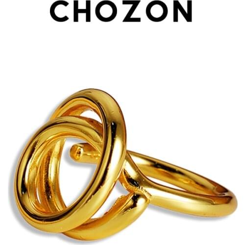 Korean Japanese Same Design Manual Line Ring for Women Cold Wind Simple Hollow Geometry Index Finger Ring Opening Wholesale