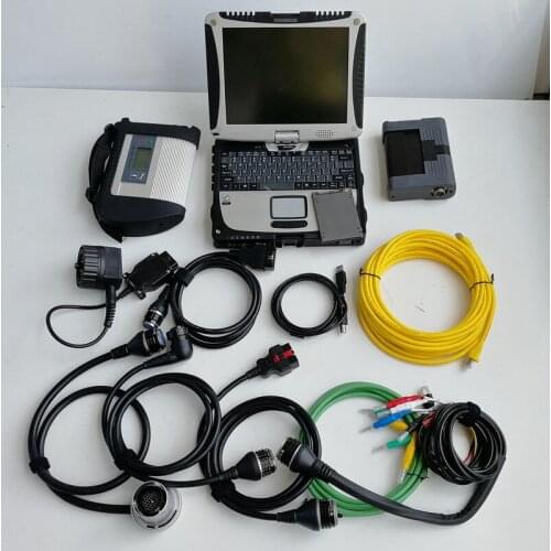 2in1 Auto Diagnosis Tools Mb Star C4 and Icom A2 with Latest software installed well on 1TB SSD in Used Laptop Computers Cf-19