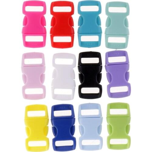 36 Pieces Resin POM Side Release Buckle Dog Collar Luggage Straps Buckle Colors