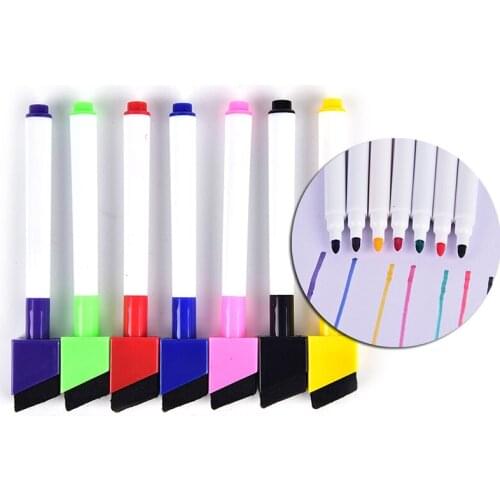5X Whiteboard Erasable Dry Erase Marker Pen With Eraser School Supplies