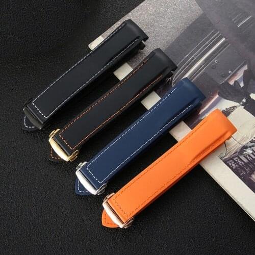 Watch Accessories Band Watch Chain Men Silicone Watch Strap for Omega Seamaster Speedmaster 007 Cosmic Ocean Series Watch Band