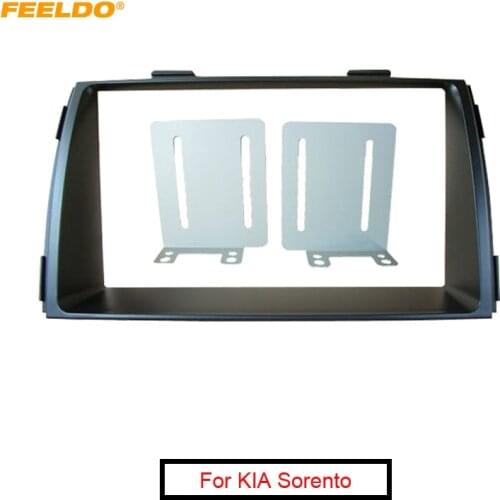 FEELDO 2Din Car Refitting DVD Radio Fascia Frame for KIA Sorento 2010+ Dashboard Installation Mount Frame Panel Trim Kit