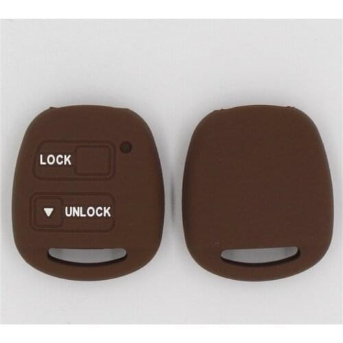 4PC Car Keychain Key Cover Case For Toyota Camry CHR Prius Corolla RAV4 Prado 2017 2018 Avalon Land Cruiser Remote 3 button