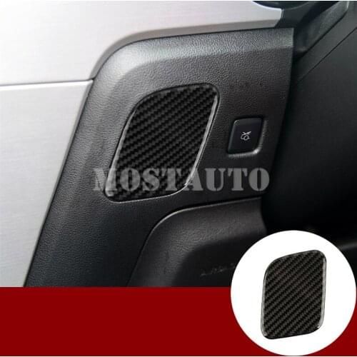For Ford Mustang Carbon Fiber Driver s Side Glove Box Button Cover 2015-2019 1pcs Car Accessories Interior Car Decor Car Trim