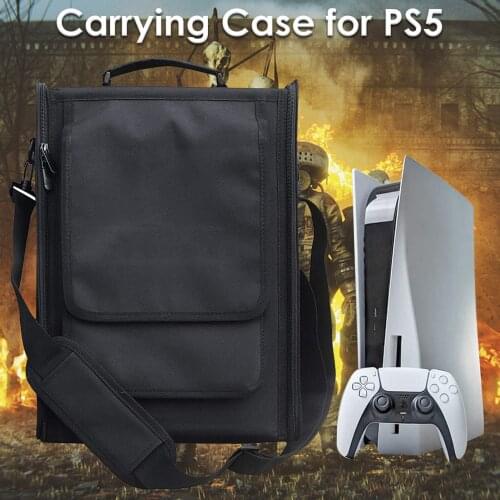 Travel Carrying Bag Case Storage Container For PS5 Game Console Large Capacity One-shoulder Cloth Package Games Accessories