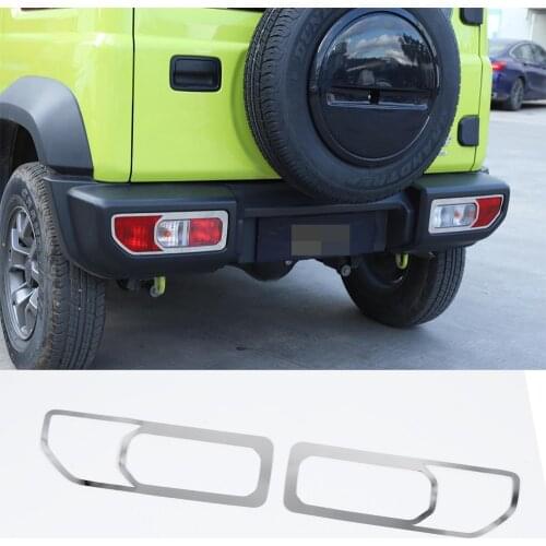 Stainless Steel Chrome Taillight Cover Rear Lamp Decorative Trim for Suzuki Jimny 2019-2021 Exterior Car Accessories