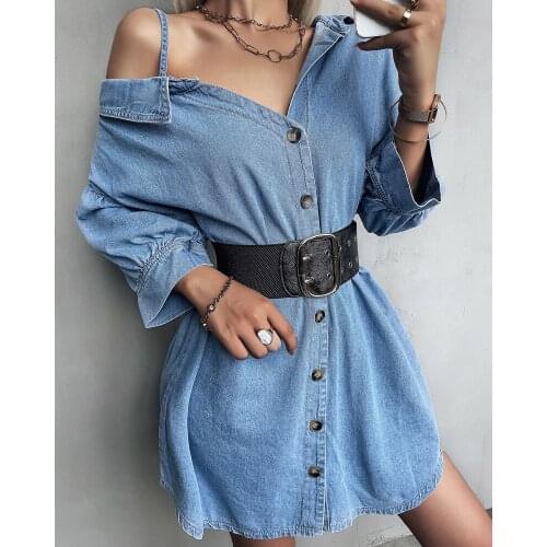 Модные джинсовые платья JXJSTB China At AliExpress