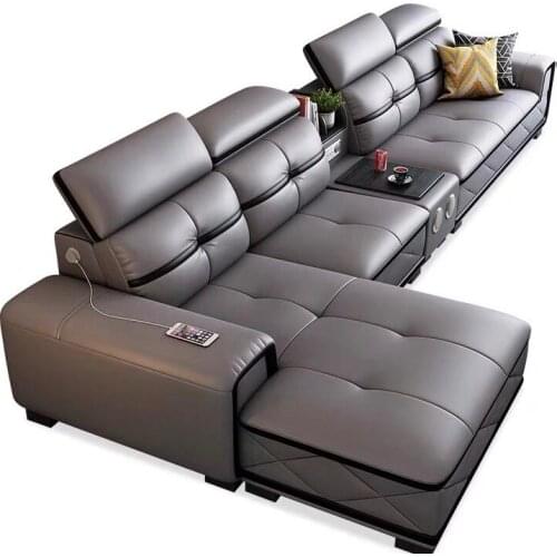 China new trend White cheap modern leather sofa set with leather sofa set living room furniture