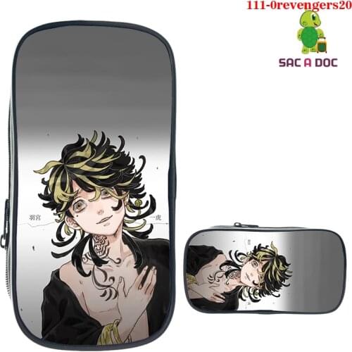 3D Print Anime Tokyo Revengers Cosmetic Bag Women Makeup Pencil Case Zipper Pencil Box School Supplies Femme Anime Cosmetic Bags