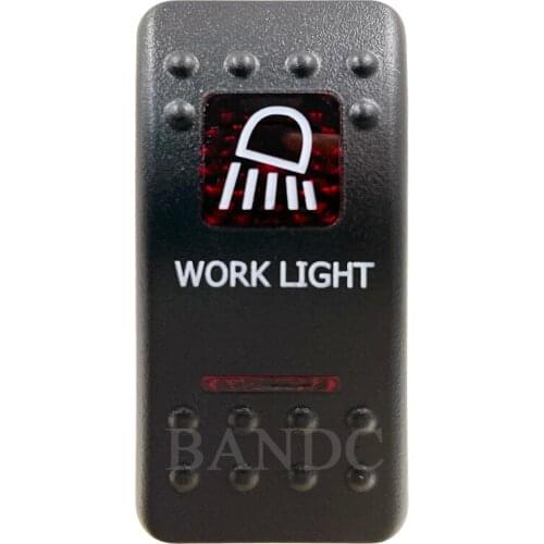 Cover Cap Only！WORK LIGHT Rocker Switch Cover Cap Red Window Labeled for Boat Truck ARB Carling NARVA Control Cap Accessories