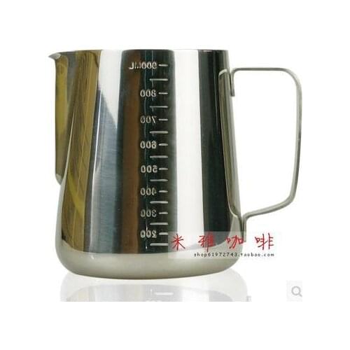 FeiC 900ml/32oz Stainless Steel Milk Pitcher/Jug Milk Foaming Jug/Non-stick coating for fancy coffee maker