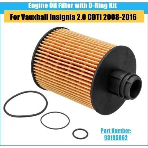 Engine Oil Filter with O-Ring Kit For Vauxhall Insignia 2.0 CDTi 2008-2016 Replacement 93195862