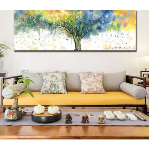 210x70cm Modular Picture Canvas Prints Waterproof Colorful Money Tree Wall Art Painting Cuadros Decoracion Salon no frame