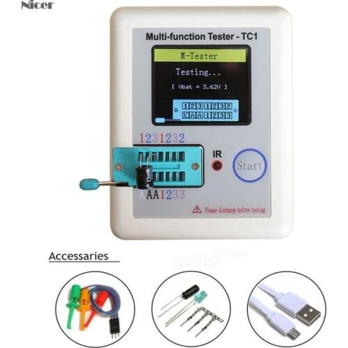 LCR-TC1 3.5inch Transistor Tester Colorful Display Multifunctional TFT Backlight Multimeter Capacitance Meter Resistor Test