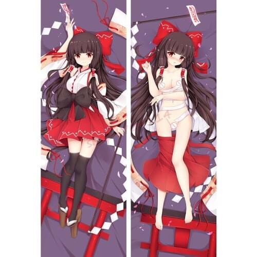Natural cashmere / 2WAY / peach skin cashmere, sexy pillow case / throw pillow case -- Oriental project-Reimu Hakurei 1