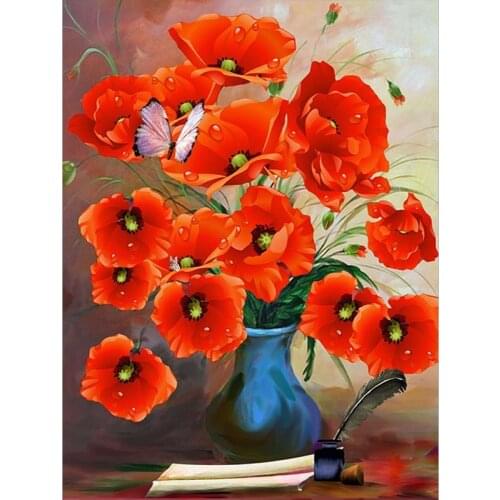 Full Square New Arrival Drill Mosaic Diamond Embroidery Rose 5D DIY Diamond Painting Flowers Home Decoration gift