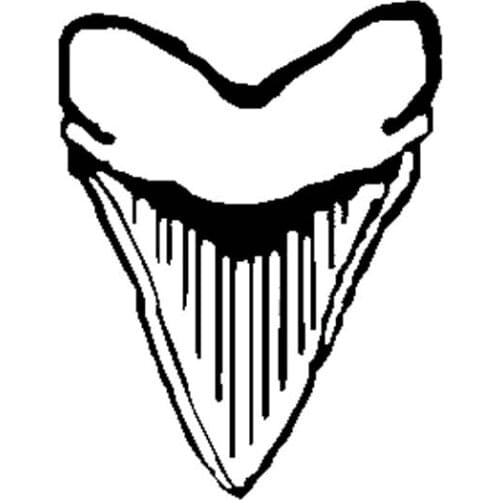 LLY-1783 Personality Megalodon Shark Tooth Modeling Car Stickers PVC Auto Accessories High-quality Waterproof Sticker Decals