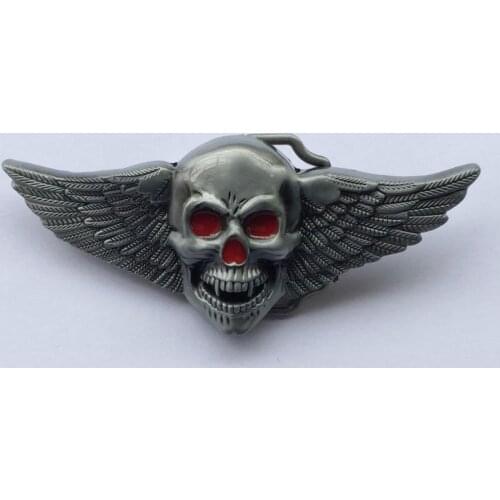 Angels Skull Biker Belt Buckle