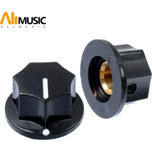 Free Shipping Black Pedal Pointer Knobs 1/4 Inch Shaft Guitar Effects Pedal Knobs Hard Plastic Material