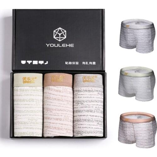 New Men‘s Boxer Pants Trend Mid-waist Boxer Pants Fashion Comfortable And Breathable Mens Boxer Briefs Striped Striped Boxers