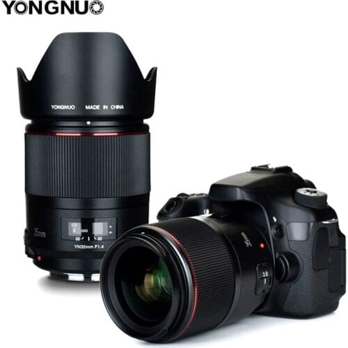 YONGNUO YN35mm F1.4 Bright Large Aperture AF/MF 35mm Standard Wide Angle Prime Lens Fixed Focus for Canon DSLR Camera