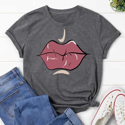 New 15 Colors Printed T Shirt Women T-shirt Tops Tee Short Sleeve Tshirt Female Tshirts XK00033