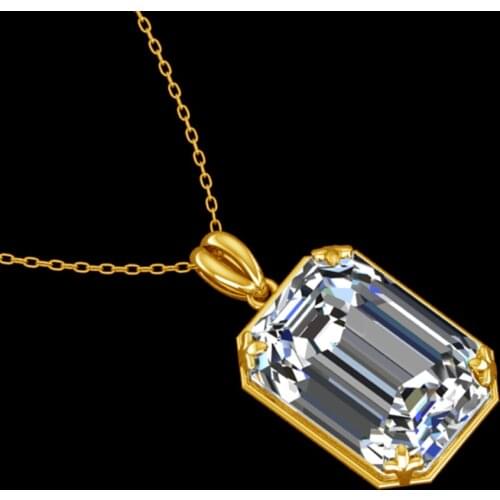 Real Silver Pendant 925 Original With 14K Gold Jewelry For Women 925 Sterling Silver Pendants Zircon Gemstones Without Necklace