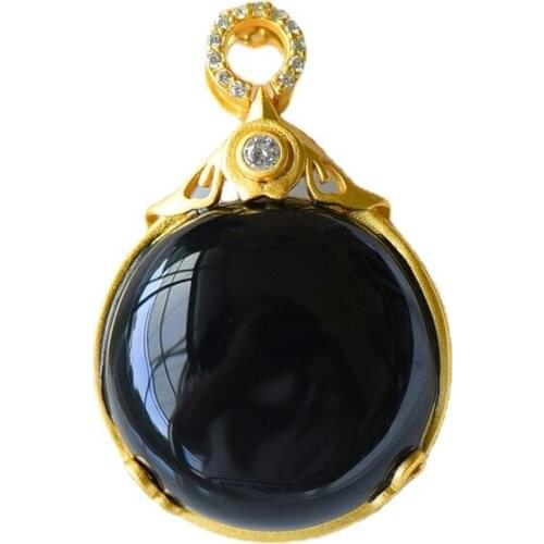 Certified Vintage Silver Jade Necklace S925 Sterling Silver Jade Jasper Necklace for Women Jewelry