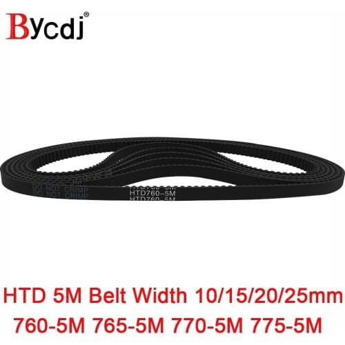 Arc HTD 5M Timing belt C=760/765/770/775 width10/15/20/25mm Teeth 152/153/154/155 synchronous Belt 760-5M 765-5M 770-5M 775-5M