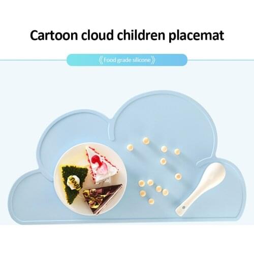 1Pc Cloud Shape Placemat Kids Plate Mat Food Grade Silicone Table Pad Waterproof heat insulation Kitchen gadget Easy Cleaning