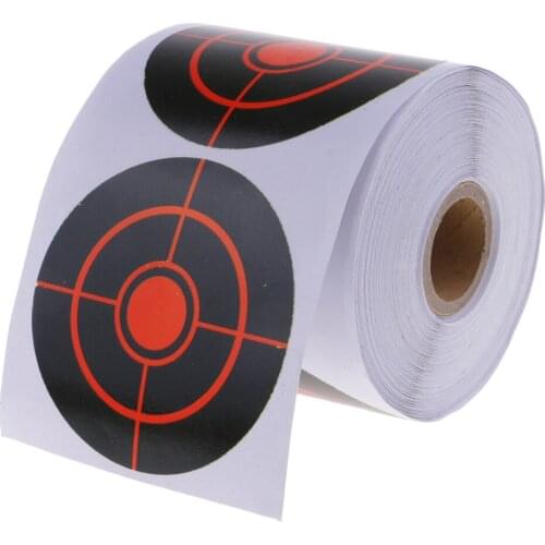 250pcs 3' Reactive Splatter Paper Targets for Hunting Archery Arrow Training Shoot Accessories Black & Red