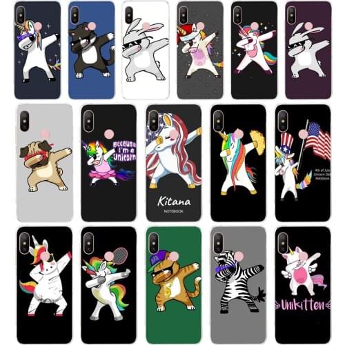 54AA Pandas Unicorn fundas Capinha Etui gift Soft Silicone Tpu Cover phone Case for Xiaomi Redmi 6 Pro 6A 7A Note 6 Pro 7 case