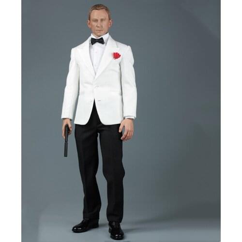 AFS A014 1/6 James Bond 007 Royal Secret Agent Service Dress Set Costume for 12inch Action Figure Cosplay Doll DIY