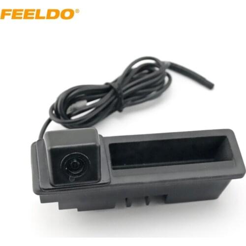 FEELDO Car Rear View Parking Trunk Handle Camera For Audi A6L/2011 Q7 A4/2011 12 Backup Camera #2061