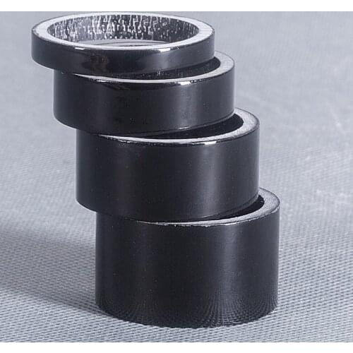 Black Glossy Carbon Fiber Spacers Washer 5mm 10mm 15mm 20mm 1 1/8" 28.6mm Headset Spacers Fork Bike Bicycle Parts